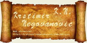 Krstimir Negovanović vizit kartica